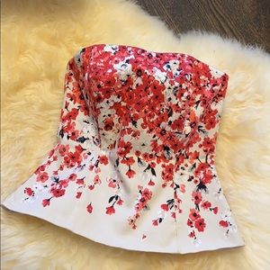 Strapless bustier style top